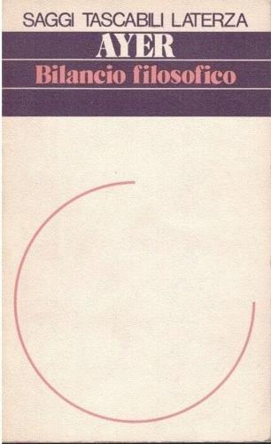 Bilancio filosofico - Alfred Ayer - copertina