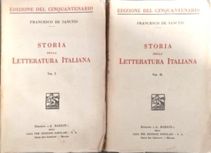 Storia della letteratura italiana - Francesco De Sanctis - copertina