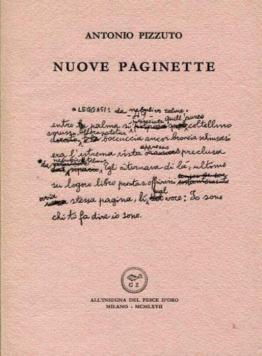 Nuove paginette - Antonio Pizzuto - copertina