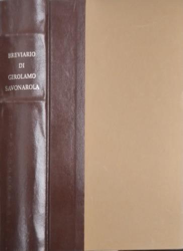 Il Breviario di frate Girolamo Savonarola - copertina