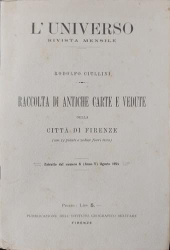 Raccolta di antiche carte e vedute della città di Firenze - copertina