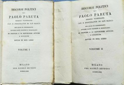 Discorsi politici. Nei quali si considerano diver - copertina