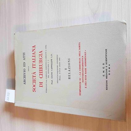 Società Italiana Di Chirurgia - Lino Cappellini - copertina