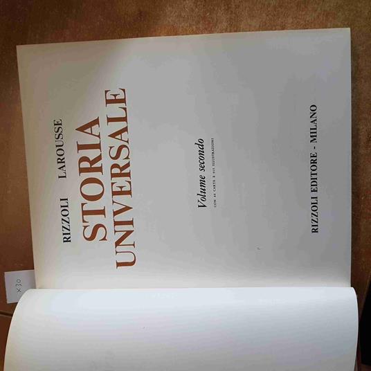 STORIA UNIVERSALE 2 i tempi moderni dal XVII SECOLO al 1965 RIZZOLI LAROUSSE - copertina
