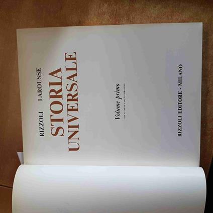 STORIA UNIVERSALE 1 antichità medioevo tempi moderni RIZZOLI LAROUSSE - copertina