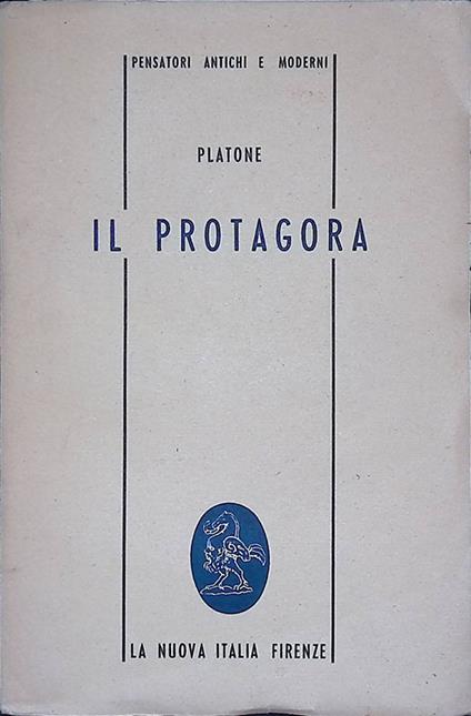 Il Protagora - Platone - copertina