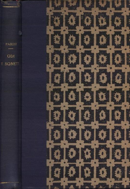 Odi e sonetti - Giuseppe Parini - copertina
