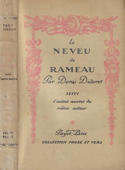 Le neveu de rameau - Denis Diderot - copertina