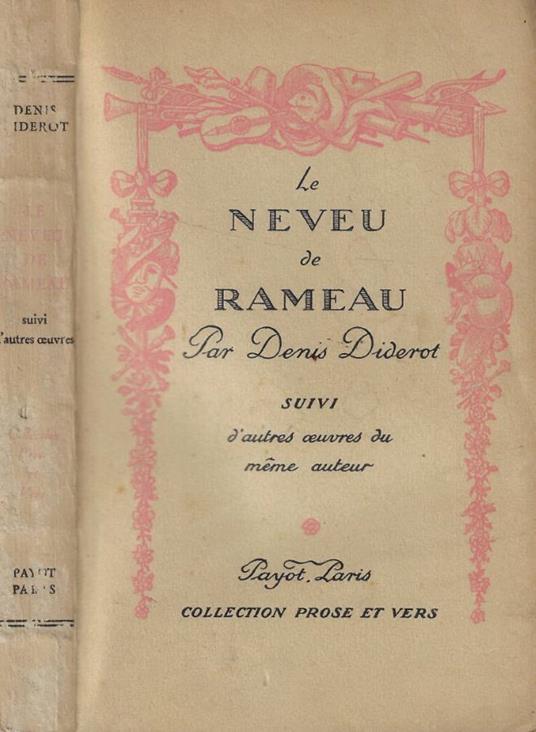 Le neveu de rameau - Denis Diderot - copertina