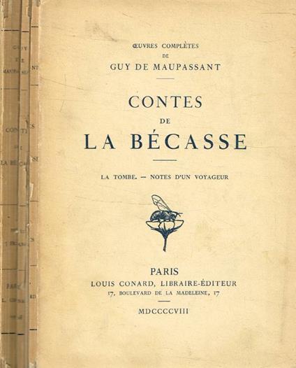 Contes de La Bécasse - Guy de Maupassant - copertina