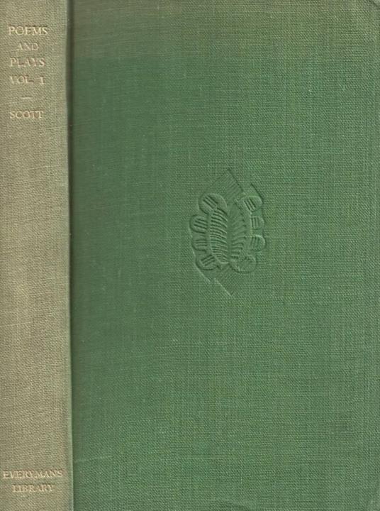Poems and Plays. Volume One - Walter Scott - copertina