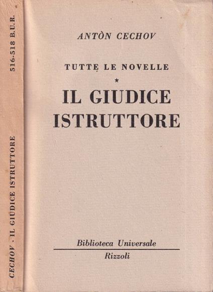Il giudice istruttore - Anton Cechov - copertina