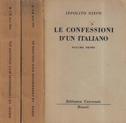 Le confessioni d'un italiano Vol. I, II - Ippolito Nievo - copertina