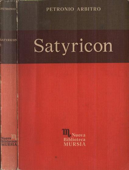 Satyricon - Arbitro Petronio - copertina