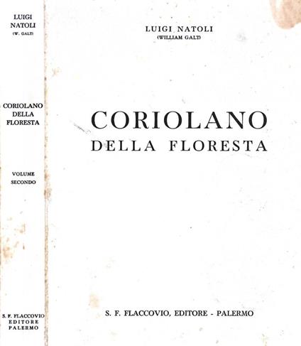 Coriolano della Floresta - Luigi Natoli - copertina