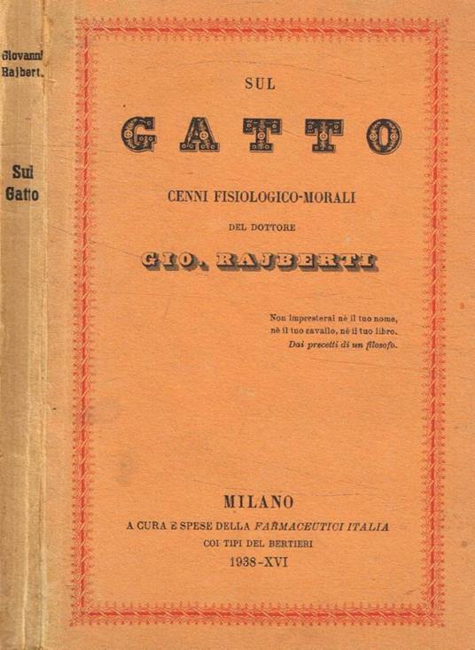 Sul Gatto - Giovanni Rajberti - copertina