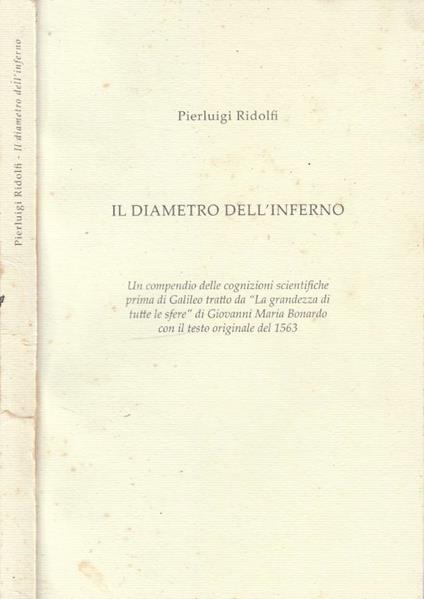 Il diametro dell'inferno - Pierluigi Ridolfi - copertina