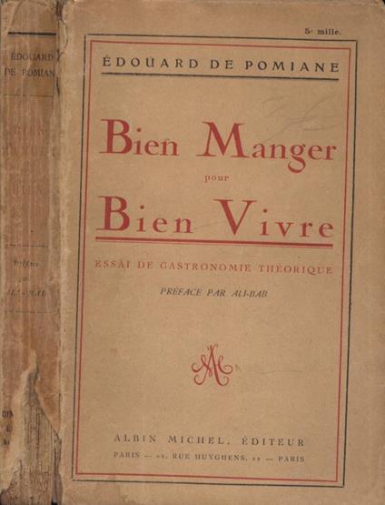 Bien manger pour bien vivre - Edouard de Pomiane - copertina