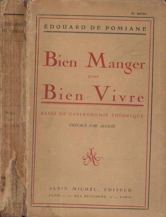 Bien manger pour bien vivre - Edouard de Pomiane - copertina
