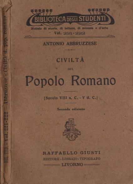 Civiltà del popolo romano - copertina