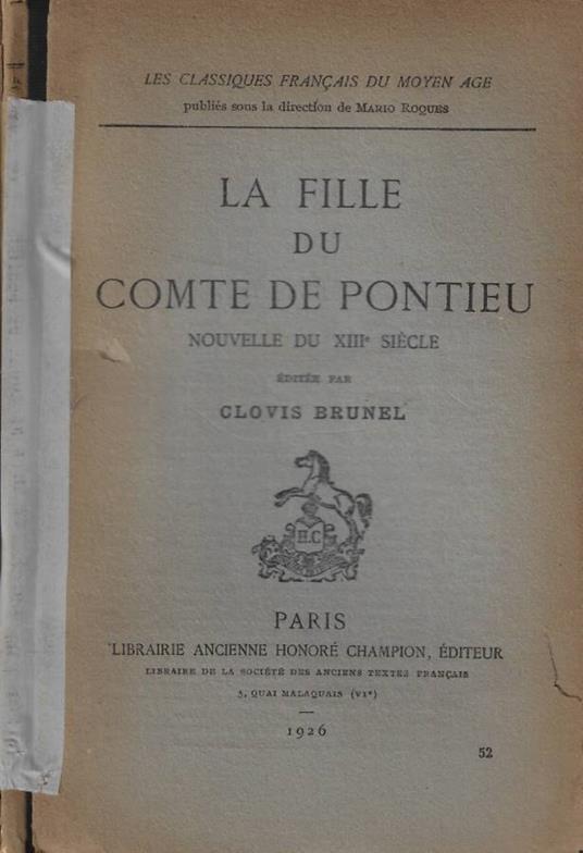 La fille du Comte de Pontieu - copertina
