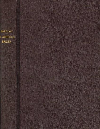 L' auréole brisée - copertina