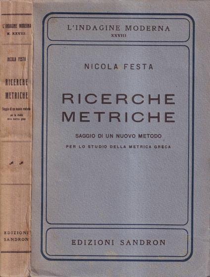 Ricerche metriche - Nicola Festa - copertina