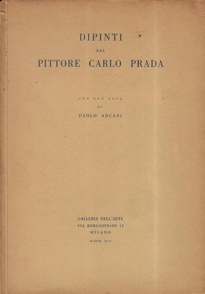 Dipinti del pittore Carlo Prada - copertina