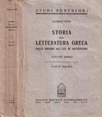 Storia della letteratura greca, volume I, parte I