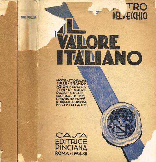 Il valore italiano. 2voll - Pietro Del Vecchio - copertina