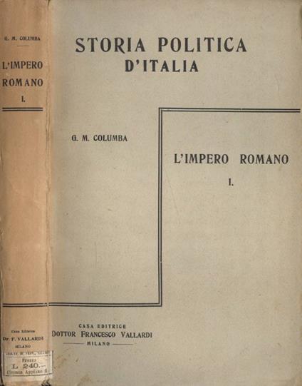 L' impero romano I - copertina
