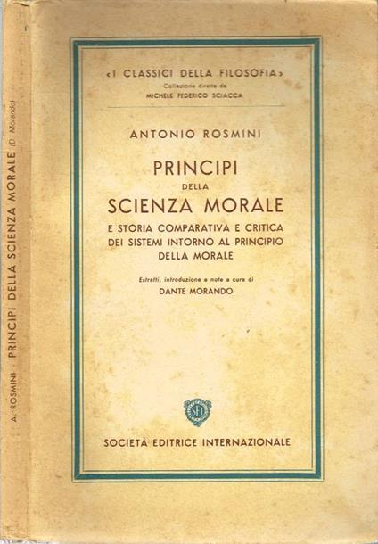 Principi della Scienza Morale - copertina