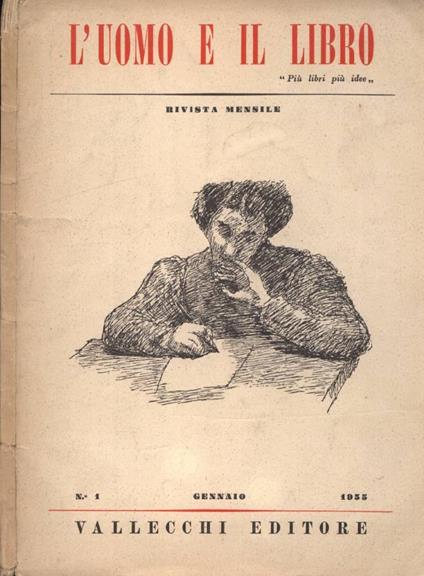 L' uomo e il libro n.1 gennaio 1955 - copertina