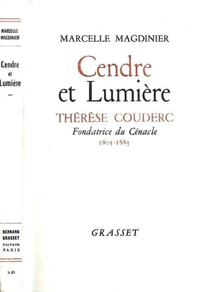 Cendre et lumiere. Therese Couderc - copertina