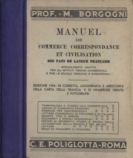 Manuel de commerce, correspondance et civilisation - copertina
