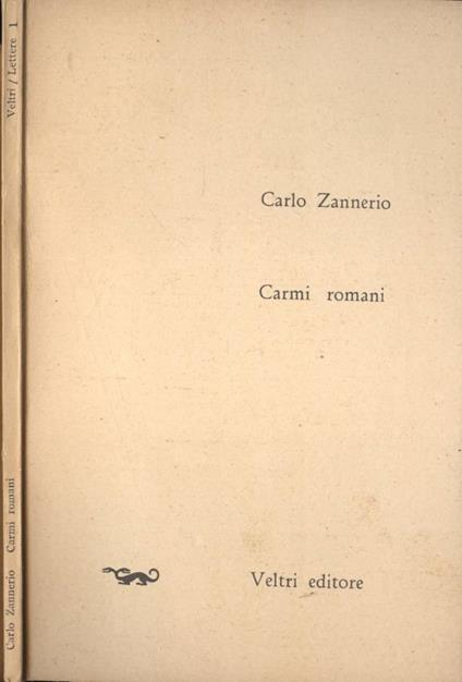 Carmi romani - Carlo Zannerio - copertina