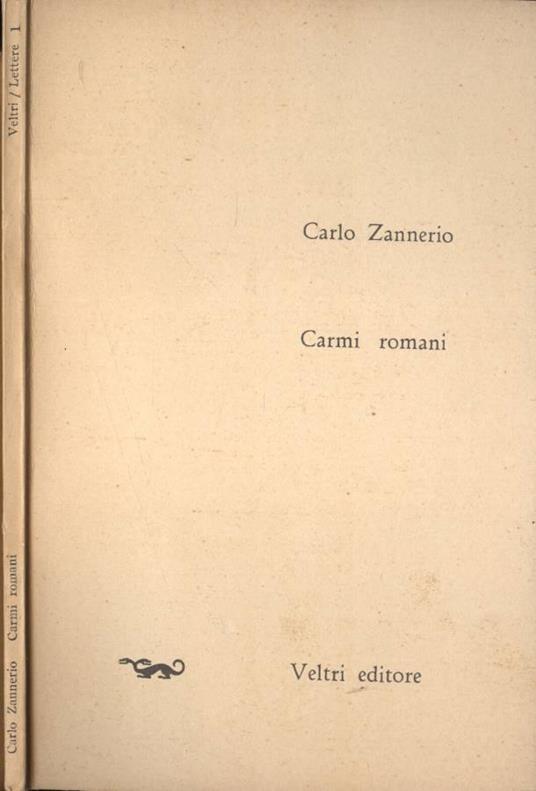Carmi romani - Carlo Zannerio - copertina