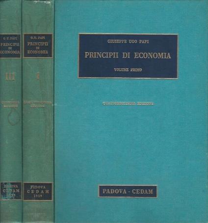 Principii di Economia - Vol. I, III - Giuseppe Ugo - copertina