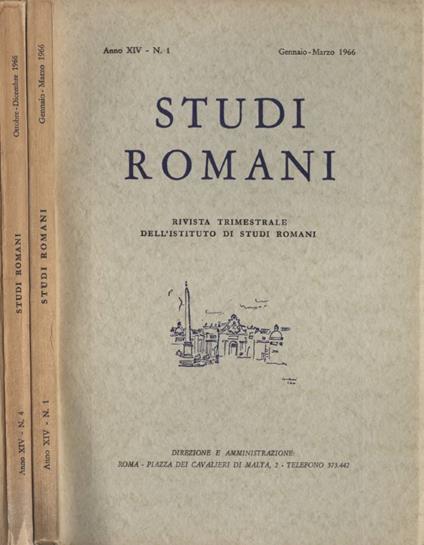Studi romani Anno XIV nn. 1 - 4 - copertina