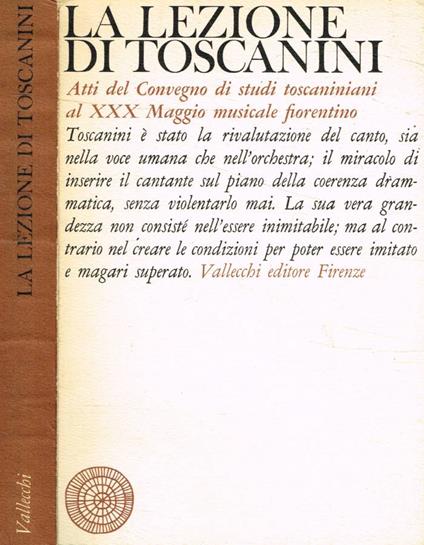 La lezione di Toscanini - copertina