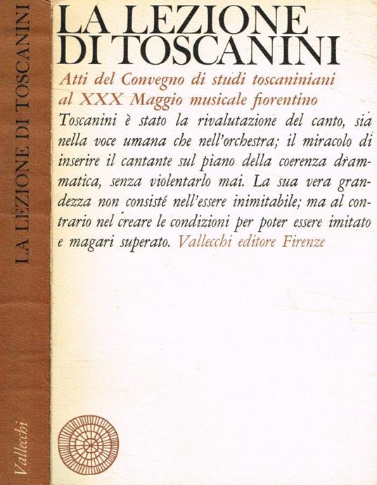 La lezione di Toscanini - copertina