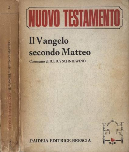 Il Vangelo secondo Matteo - copertina