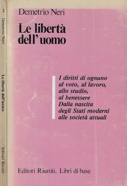 Le libertà  dell'uomo - copertina