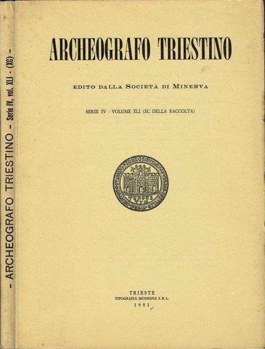 Archeografo Triestino - copertina