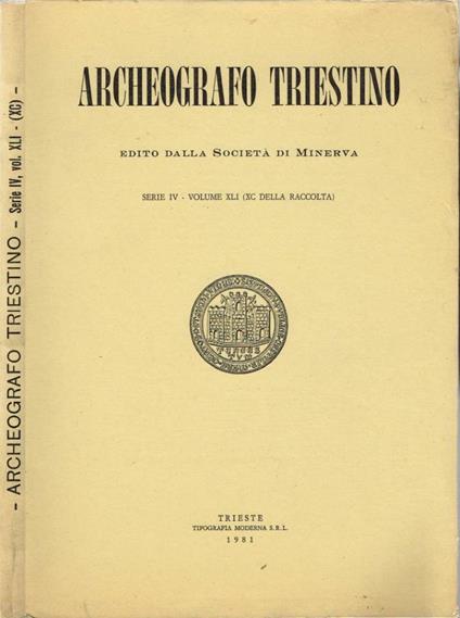 Archeografo Triestino - copertina