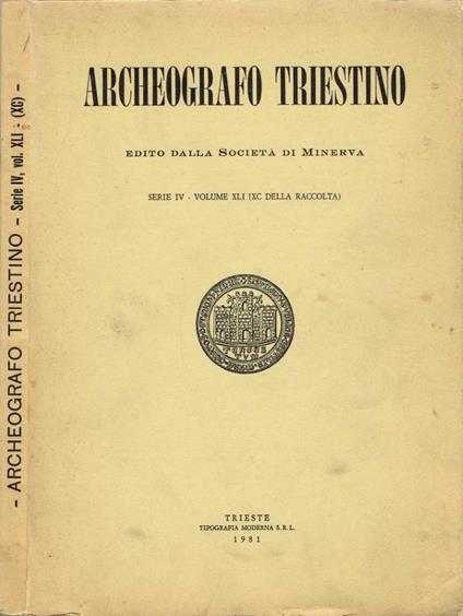 Archeografo Triestino - copertina
