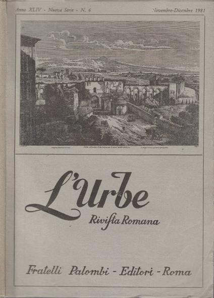 L' Urbe anno XLIV, num 6, nuova serie, 1981 - copertina