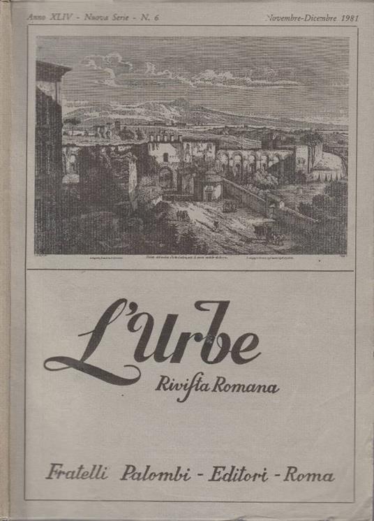 L' Urbe anno XLIV, num 6, nuova serie, 1981 - copertina
