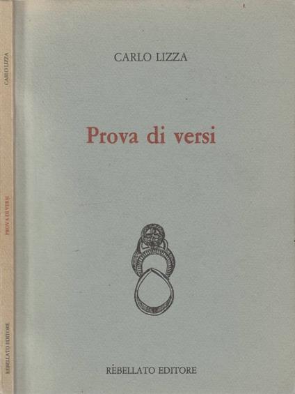 Prova di versi - copertina