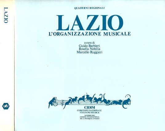 Lazio. L'organizzazione musicale - copertina